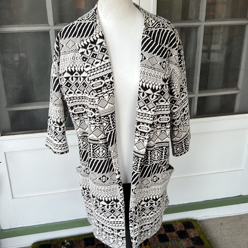 Aztec Tribal Print Blazer Size Medium